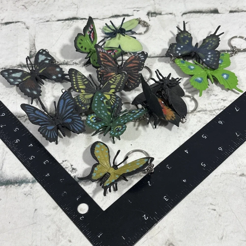 Butterfly‎ Keychains Lot Of 12 Lightweight Figural Stuffers Favors